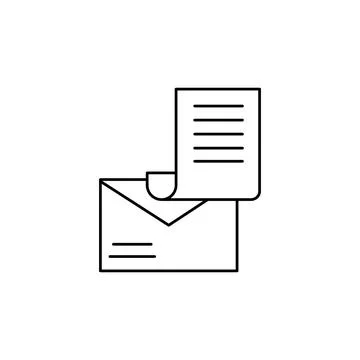 Email, send, document icon. Simple line, outline vector of information transf イラスト素材