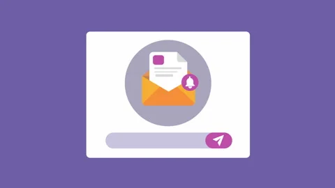 Email Sending Flat Design 2d Animation with Alpha Matte Video stock 337805946