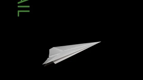 EMAIL SENT paper plane Stock Footage 7767347