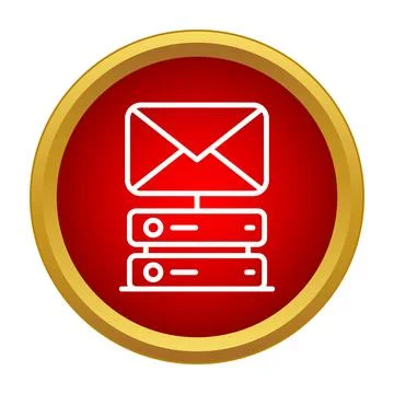 Email server sending receiving digital message communications Stock Illustration