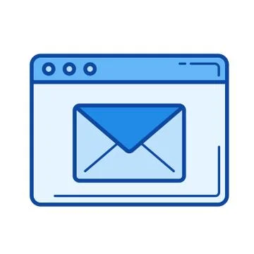 Email service line icon. Stockillustratie