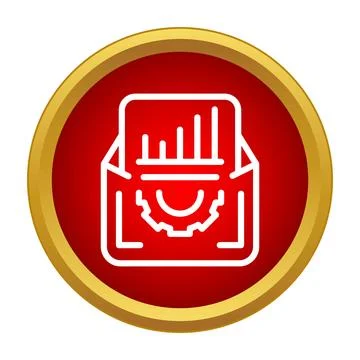 Email settings processing business data report icon イラスト素材