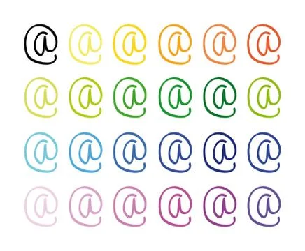 Email sign Stock Illustration