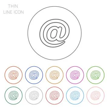 Email sign 스톡 일러스트