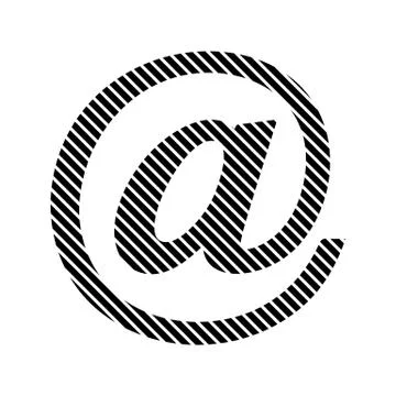 Email sign on white. Stock Illustration