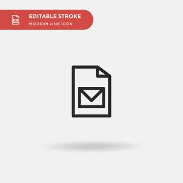 Email Simple vector icon. Illustration symbol design template for web mobile  Stock Illustration