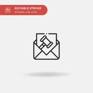 Email Simple vector icon. Illustration symbol design template for web mobile  Illustrazione stock