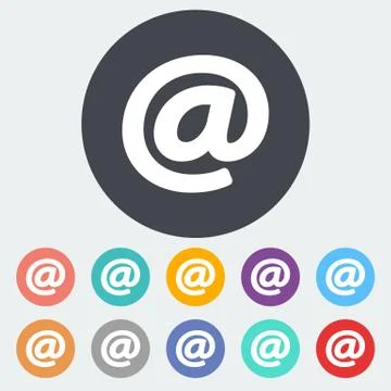 Email single icon. Stock Illustration