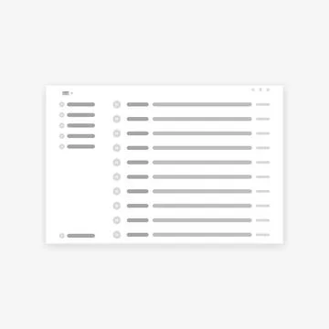 Email Site Wireframe, Webpage prototype Vector Illustration. Stock Illustration