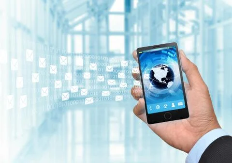 Email on smart phone Stock Illustration