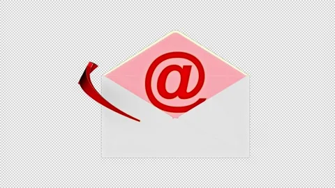 Email Spam Envelope Alpha Channel Looped Video Stock Footage 148473371