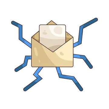 Email Spam illustration Illustrazione stock