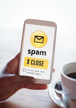 Email spam on the screen Foto stock