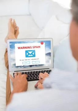 Email spam on the screen Stock Photos