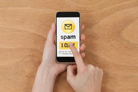 Email spam on the screen Stock Photos