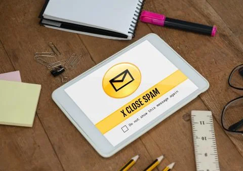 Email spam on the screen Stock Photos