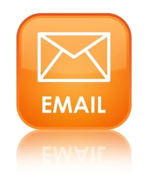 Email special orange square button Stock Illustration