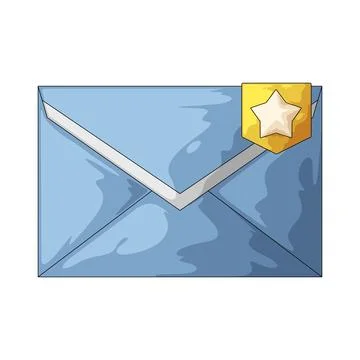 Email star illustration Stock Illustration