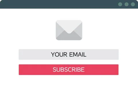 Email Subcribe Form UI UX Web Design Template Stock Illustration