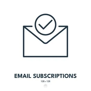 Email Subscriptions Icon. Newsletter, Subscribe, Announcement. Editable Str.. Stock Illustration