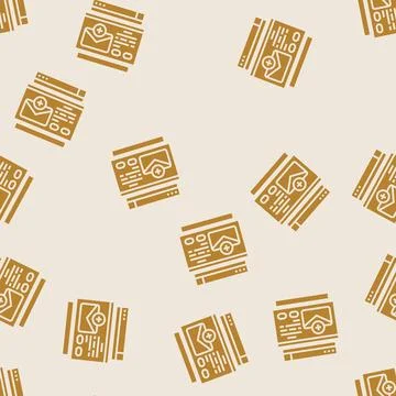 Email subscriptions increment glyph seamless pattern Stock Illustration