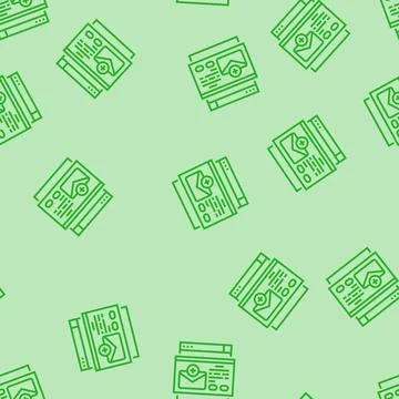 Email subscriptions increment line seamless pattern Stock Illustration