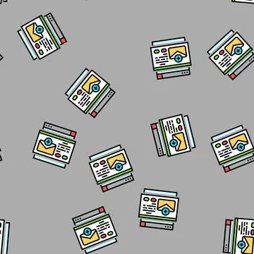 Email subscriptions increment vector seamless pattern 库存插图