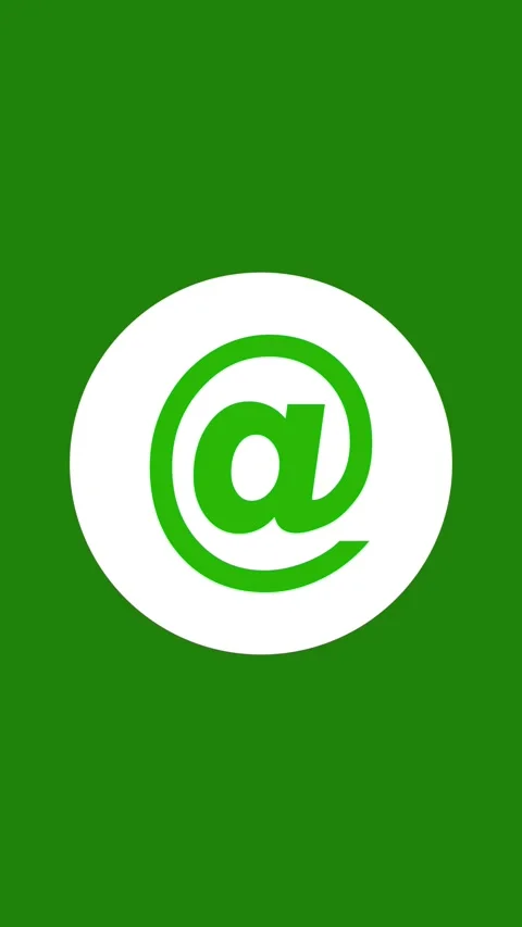 Email symbol animation appearing inside white circle on green background mo.. Stock Footage 331811744