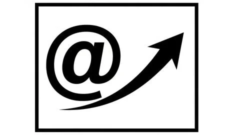 Email symbol with arrow Stock Illustration