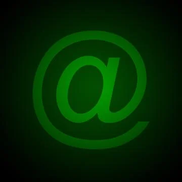 The at email symbol computer illustration in square format. 스톡 일러스트