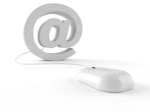 Email symbol with computer mouse Stock-Illustration