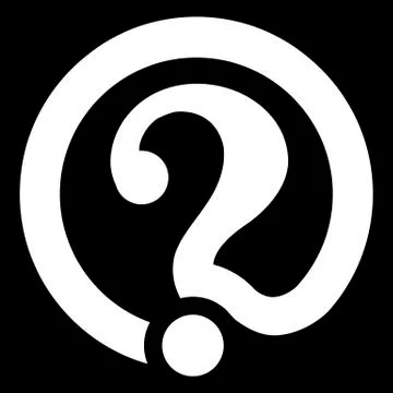 Email symbol with question mark Illustrazione stock