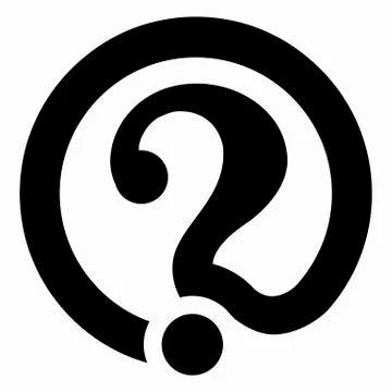 Email symbol with question mark, vector Stock Illustration