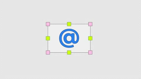 Email symbol with resize handles 2D cartoon object animation Video stock 321753524