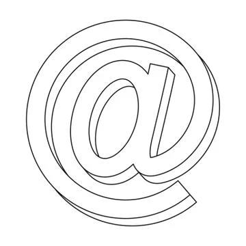 Email symbol.Mail and postman single icon in outline style vector symbol stock Stock Illustration