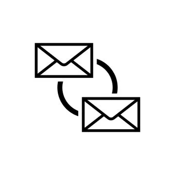 Email synchronize Icon. Email sync symbol Stock Illustration