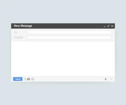 Email template. Blank e-mail browser window. Mail message web page vector fra Stock Illustration