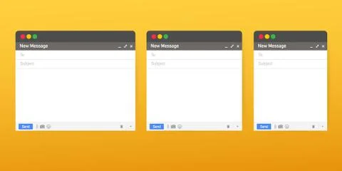 Email template. Blank e-mail browser window. Mail message web page vector fra Stock Illustration