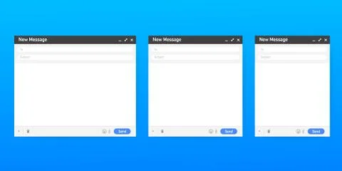 Email template. Blank e-mail browser window. Mail message web page vector fra Stock Illustration