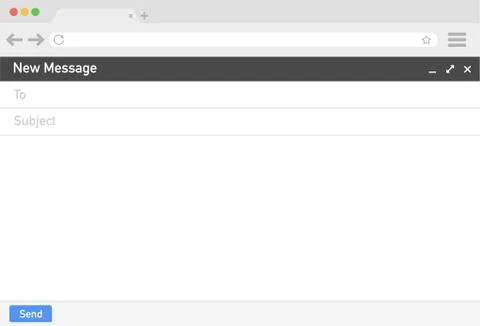 Email template. Blank e-mail browser window. Mail message web page vector fra Stock Illustration
