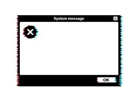 Email template. Blank e-mail browser window. Glitch icon. Mail message web page Stock Illustration