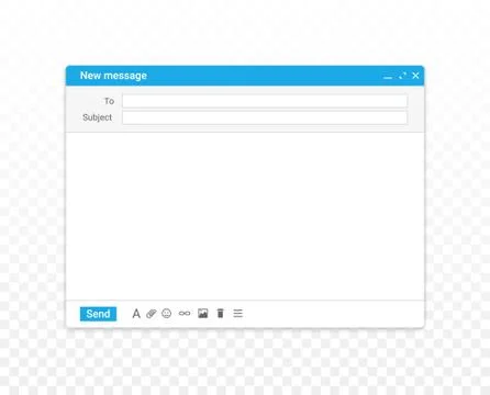Email template mail mockup window browser. Blank screen gmail template message 스톡 일러스트