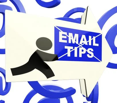 Email Tips Online Postal Solution 3d Rendering Stock Illustration