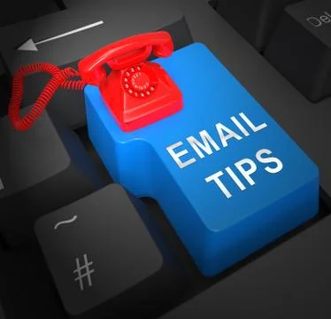 Email Tips Online Postal Solution 3d Rendering Stockillustratie