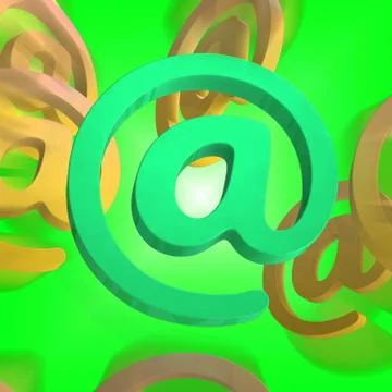 Email Tips Online Postal Solution 3d Rendering Illustrazione stock