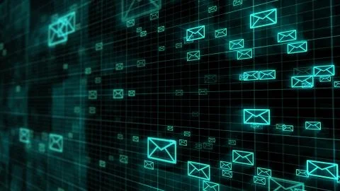 Email transfer concept Illustrazione stock