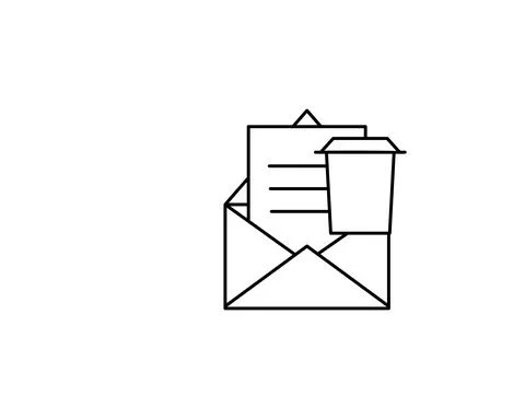 Email, trash, sms icon. Simple line, outline vector of information transfer i Stock-Illustration