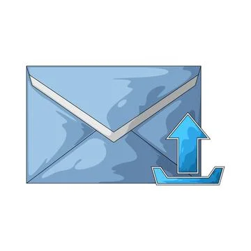 Email upload illustration Stock Illustration