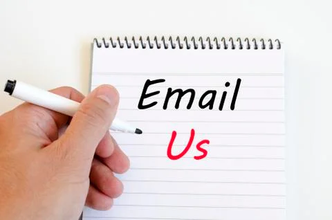 Email us concept on notebook Stock Photos