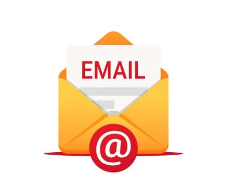 Email vector icon. Envelope with email Stock Illustration